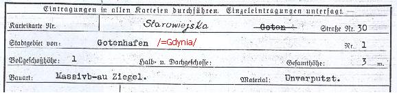 Niemiecki dokument, obecnie w archiwum Muzeum Miasta Gdyni.